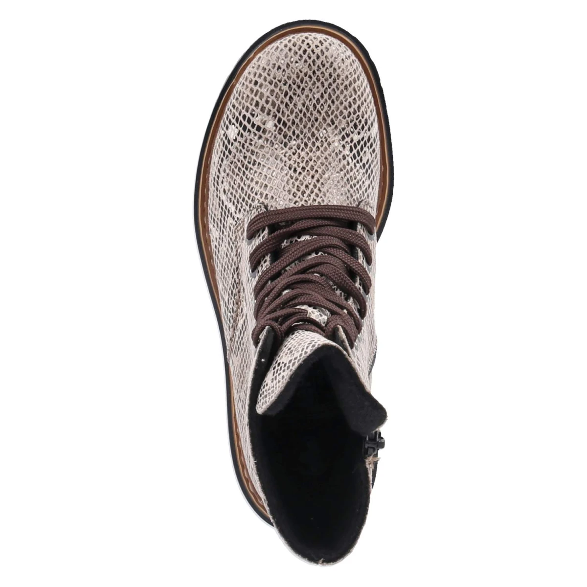 Schnürstiefel - beige kombi