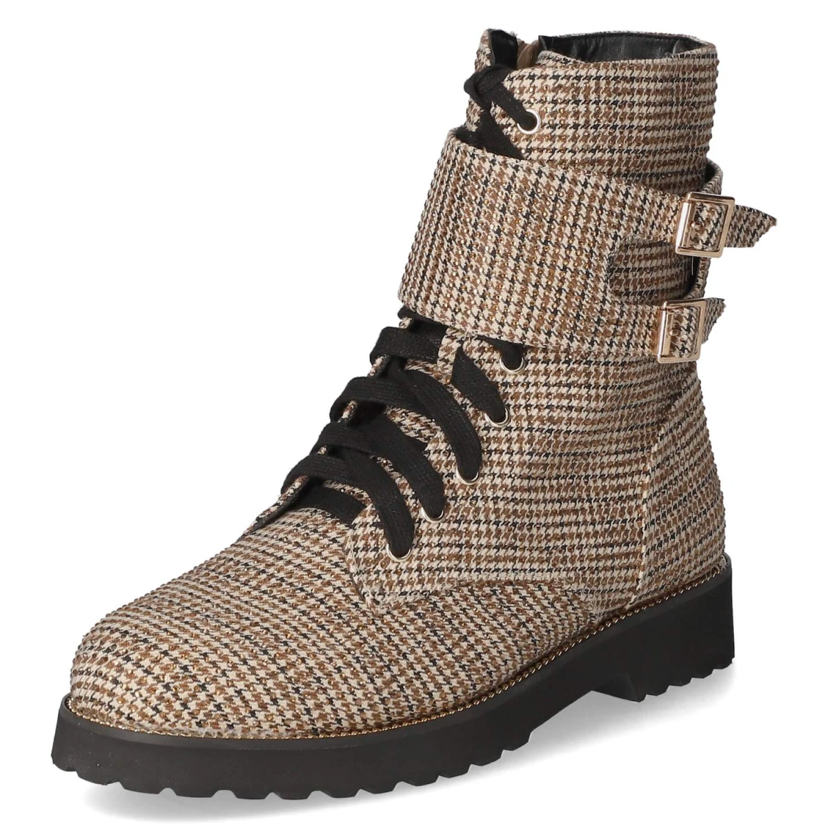 Schnürstiefeletten - beige