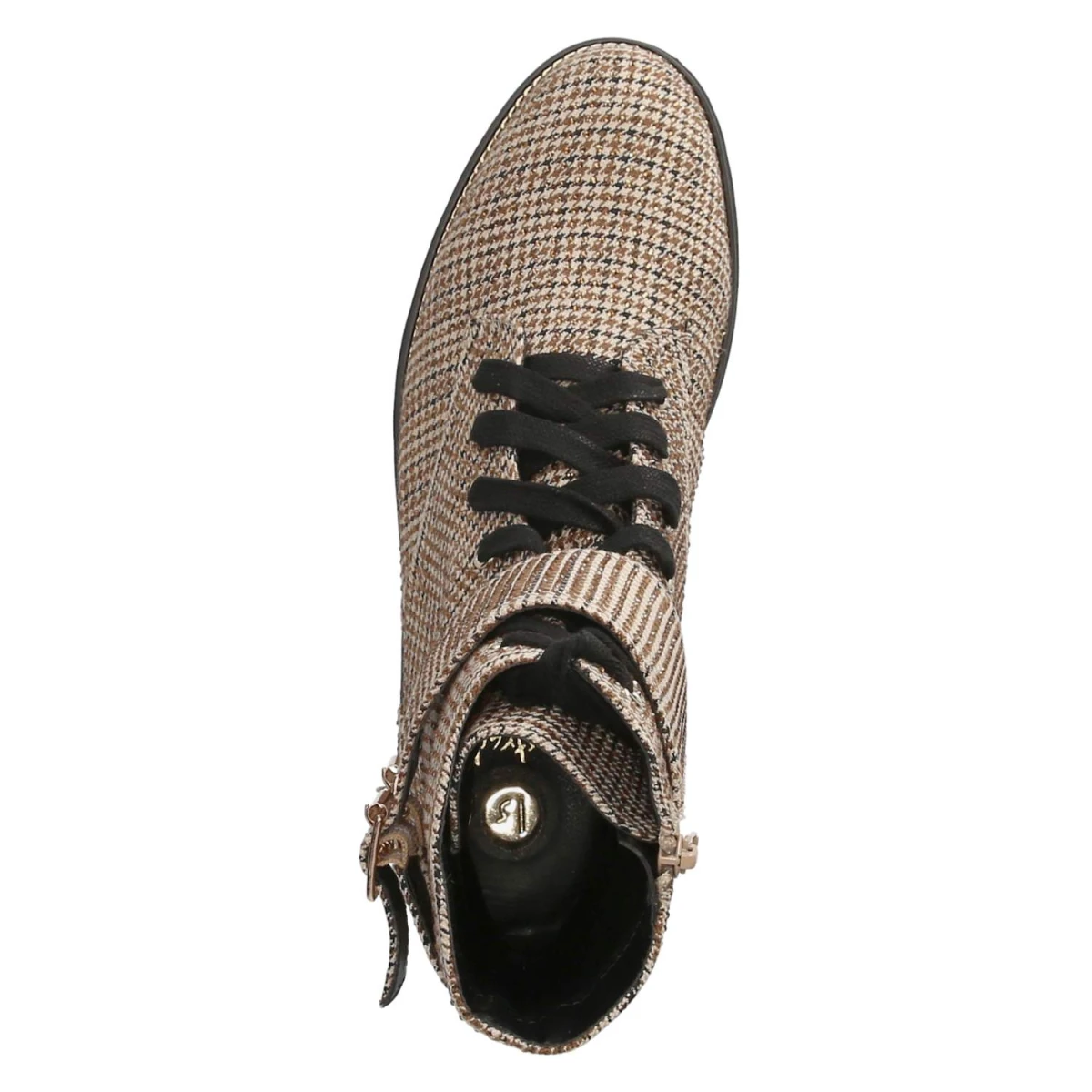 Schnürstiefeletten - beige