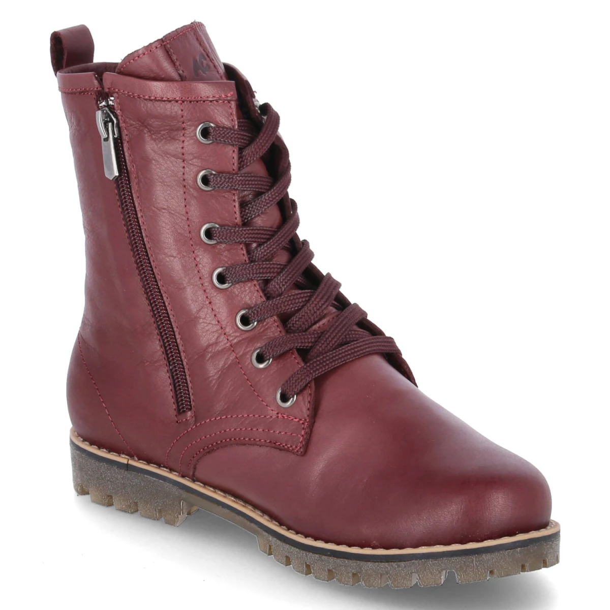 Schnürstiefeletten - burgund