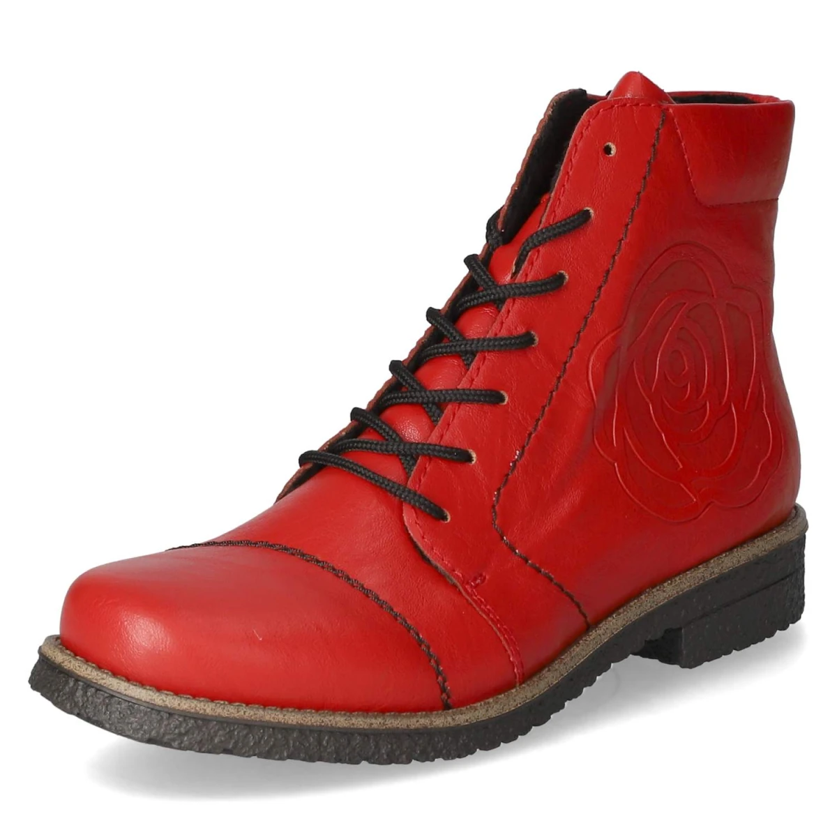 Schnürstiefeletten - rot