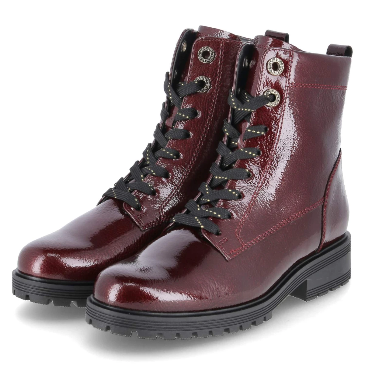 Schnürstiefeletten - burgund (Mic/gold)