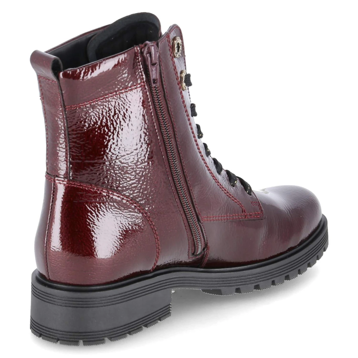 Schnürstiefeletten - burgund (Mic/gold)