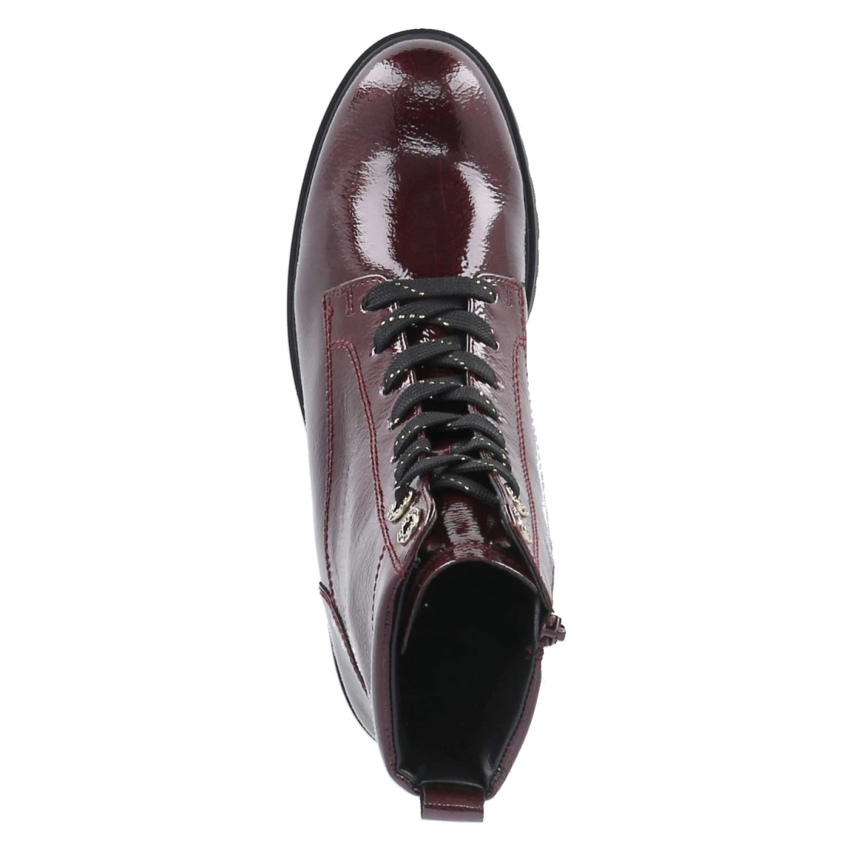 Schnürstiefeletten - burgund (Mic/gold)
