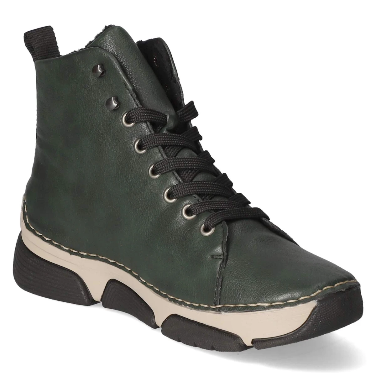 Schnürstiefeletten - grün