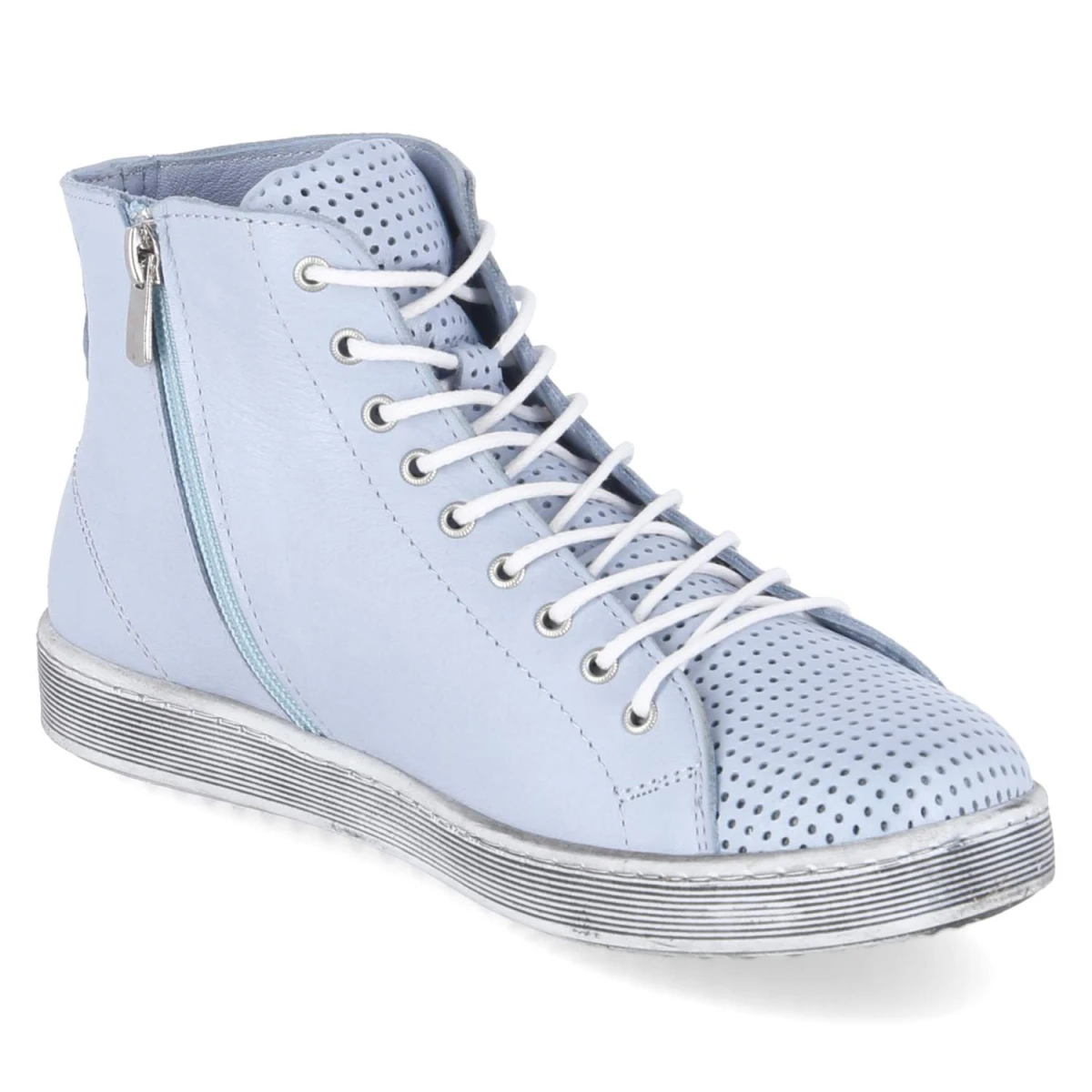 Schnüstiefeletten - pastellblau