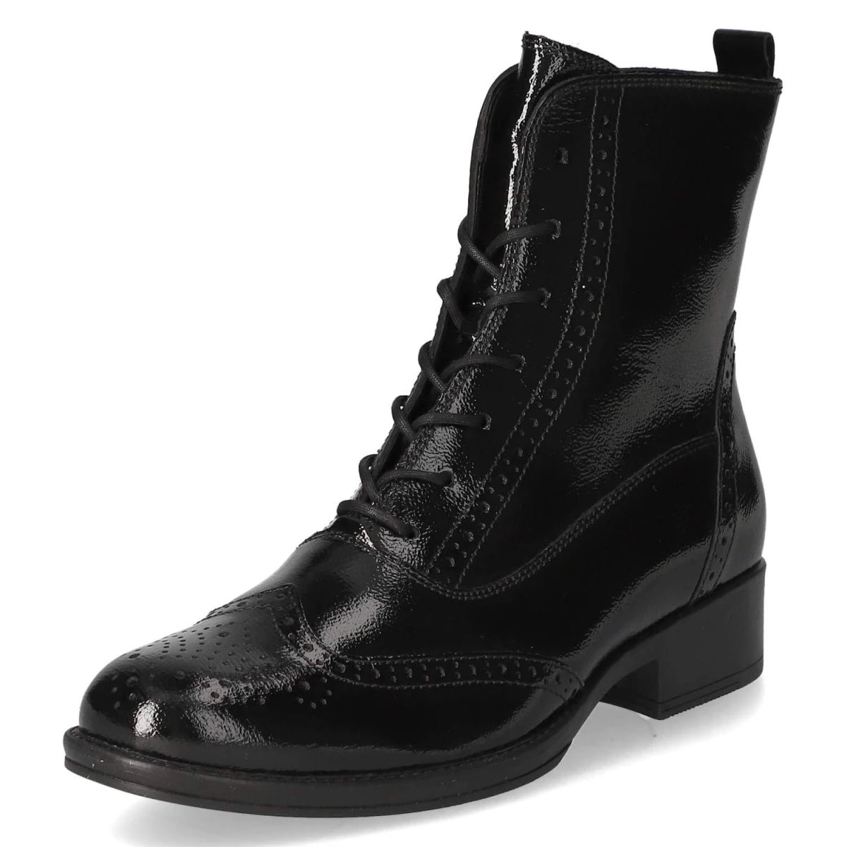 Schnürstiefeletten - schwarz