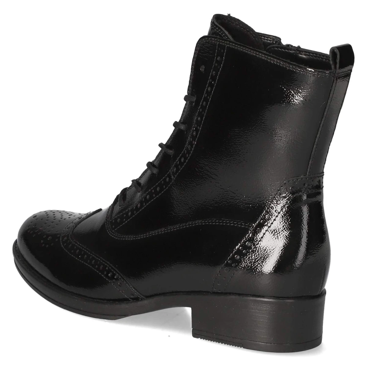 Schnürstiefeletten - schwarz