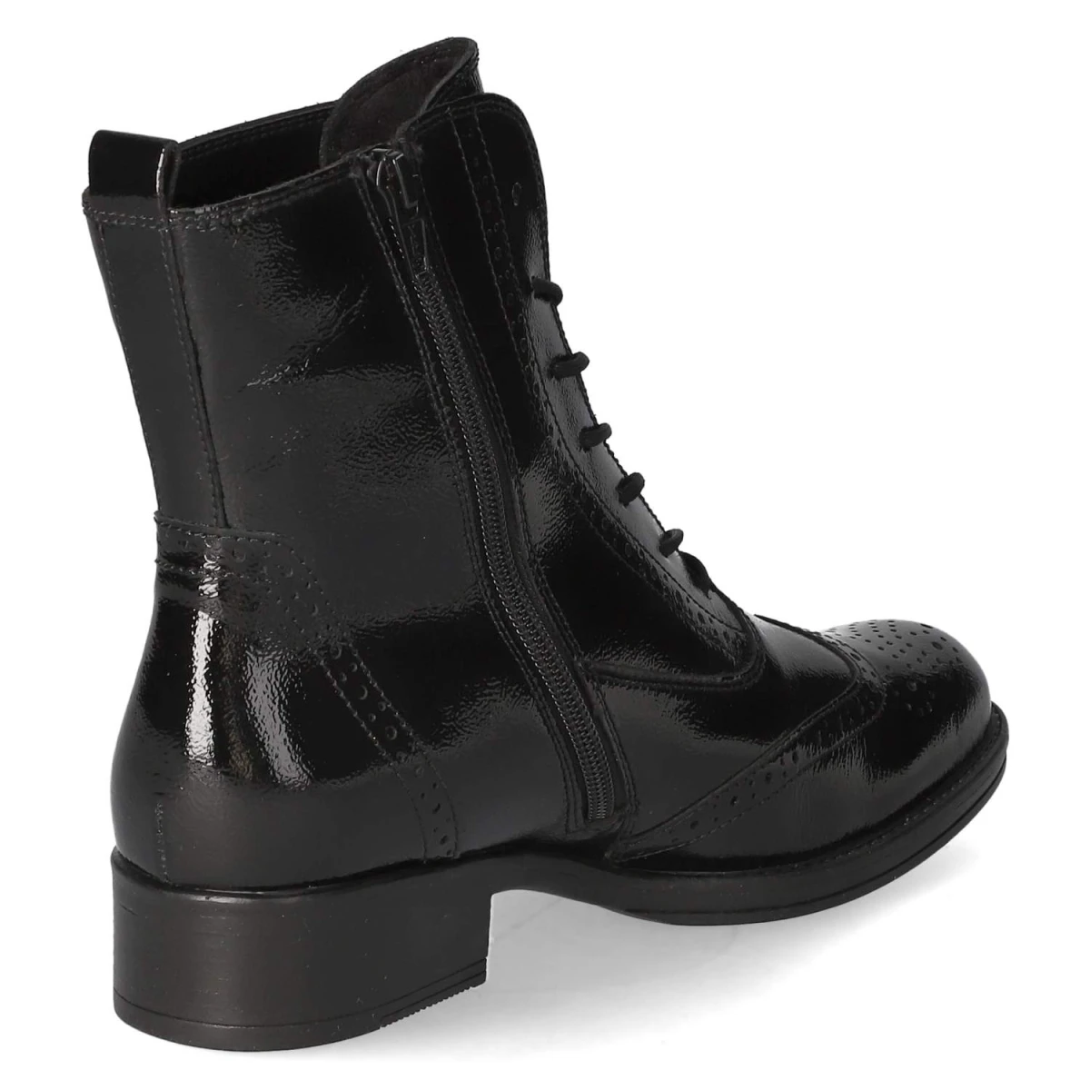 Schnürstiefeletten - schwarz