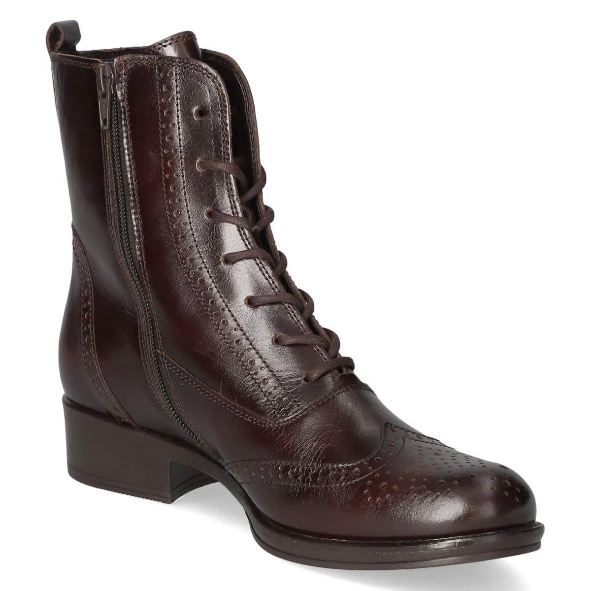 Schnürstiefeletten - kastanie (Effekt)