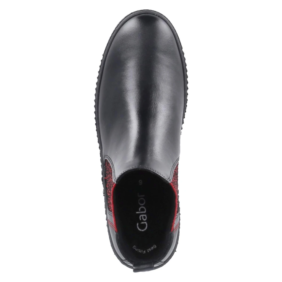 Chelsea Boots - schwarz/rot