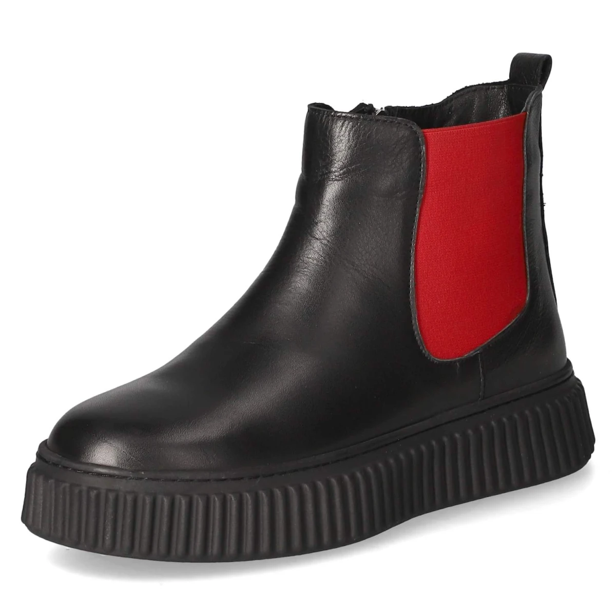 Chelsea Boots - schwarz/rot/schwarz