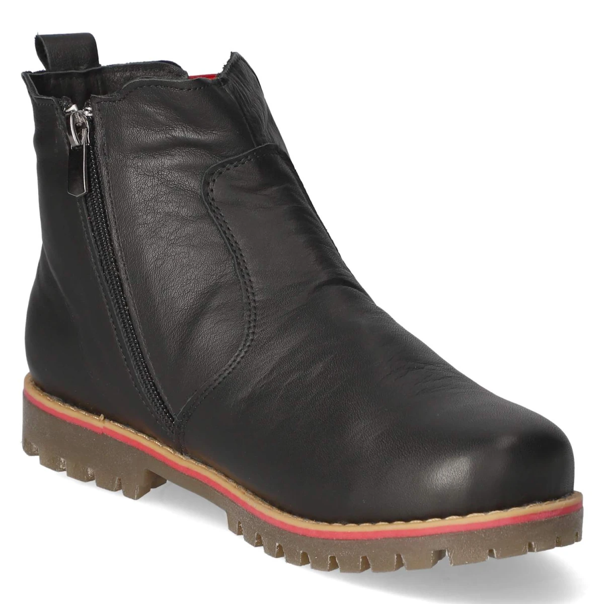Chelsea Boots - schwarz/rot