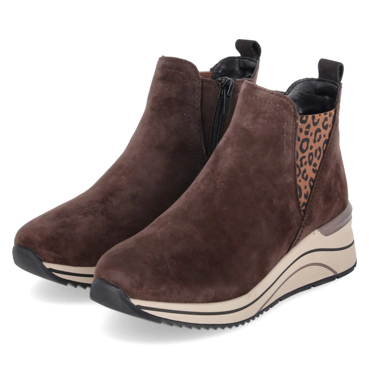 Stiefeletten - braun kombi