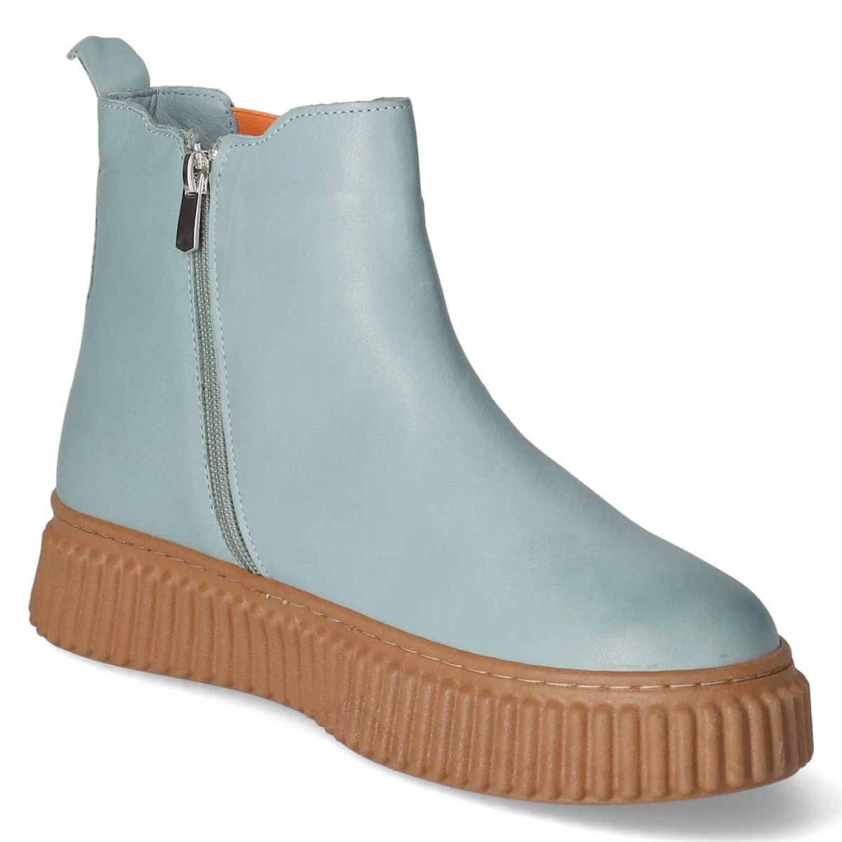 Stiefeletten - petrol/orange