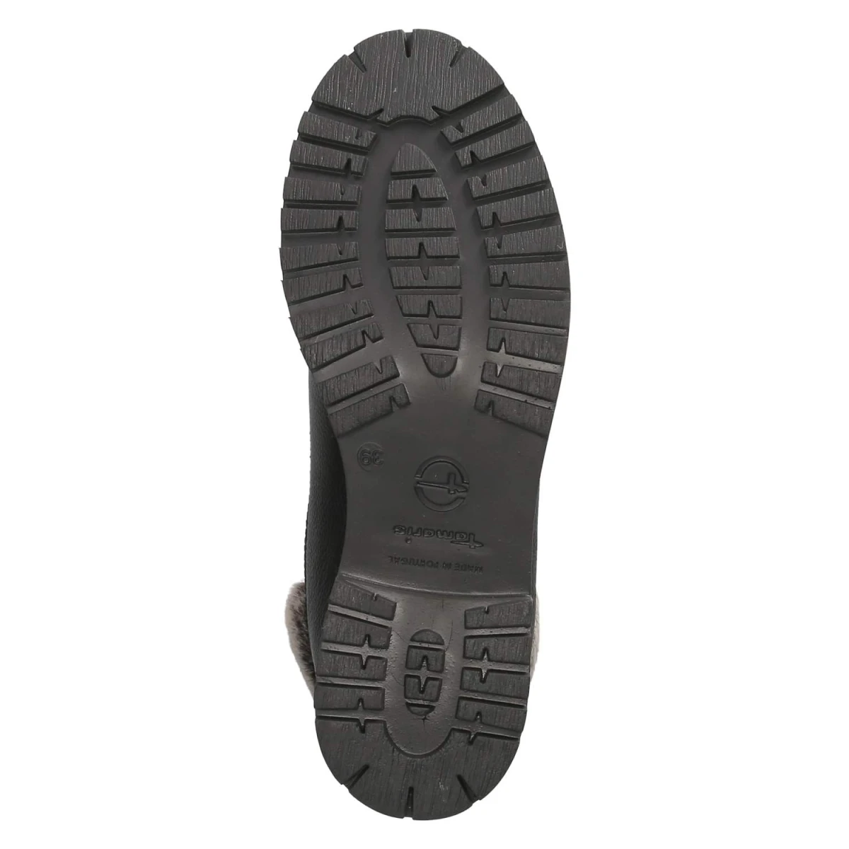 Schnürstiefeletten - BLACK LEATHER/FUR