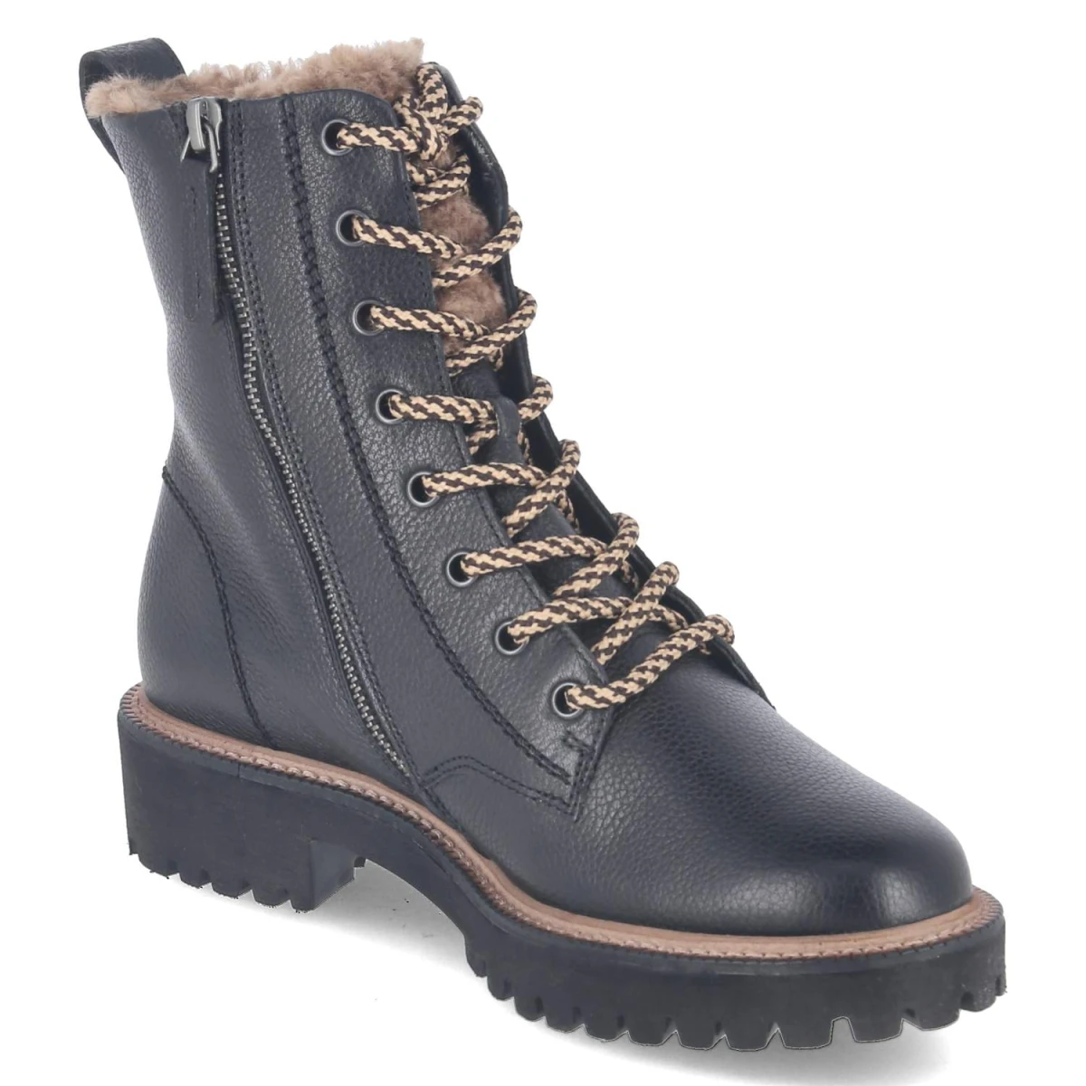 Winterschnürstiefeletten - BLACK