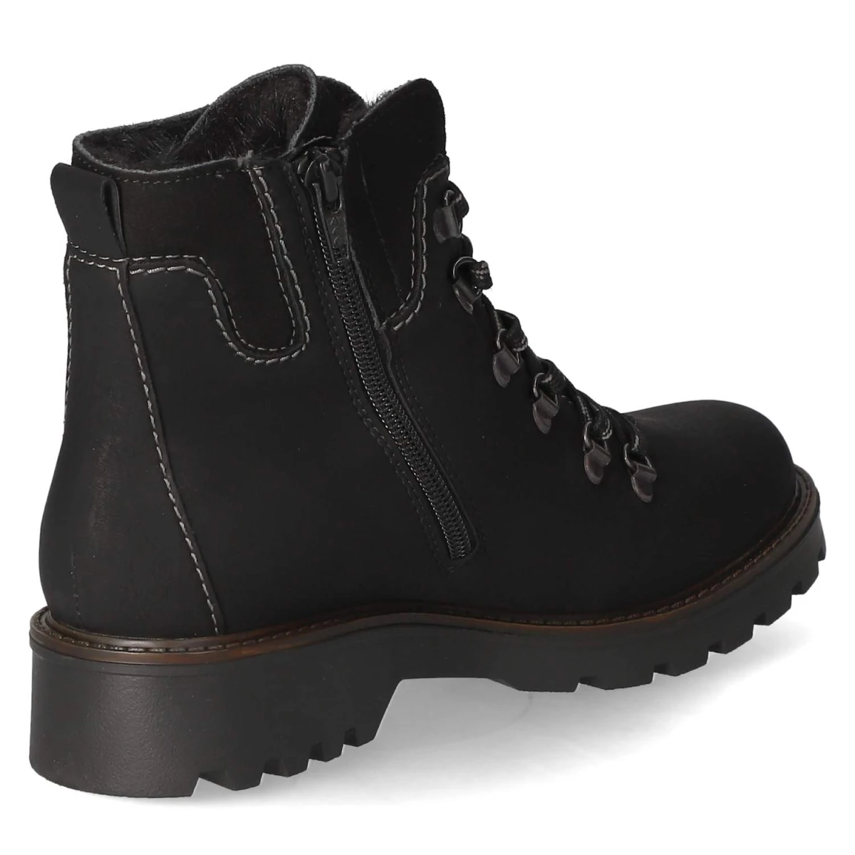 Schnürstiefeletten - SCHWARZ