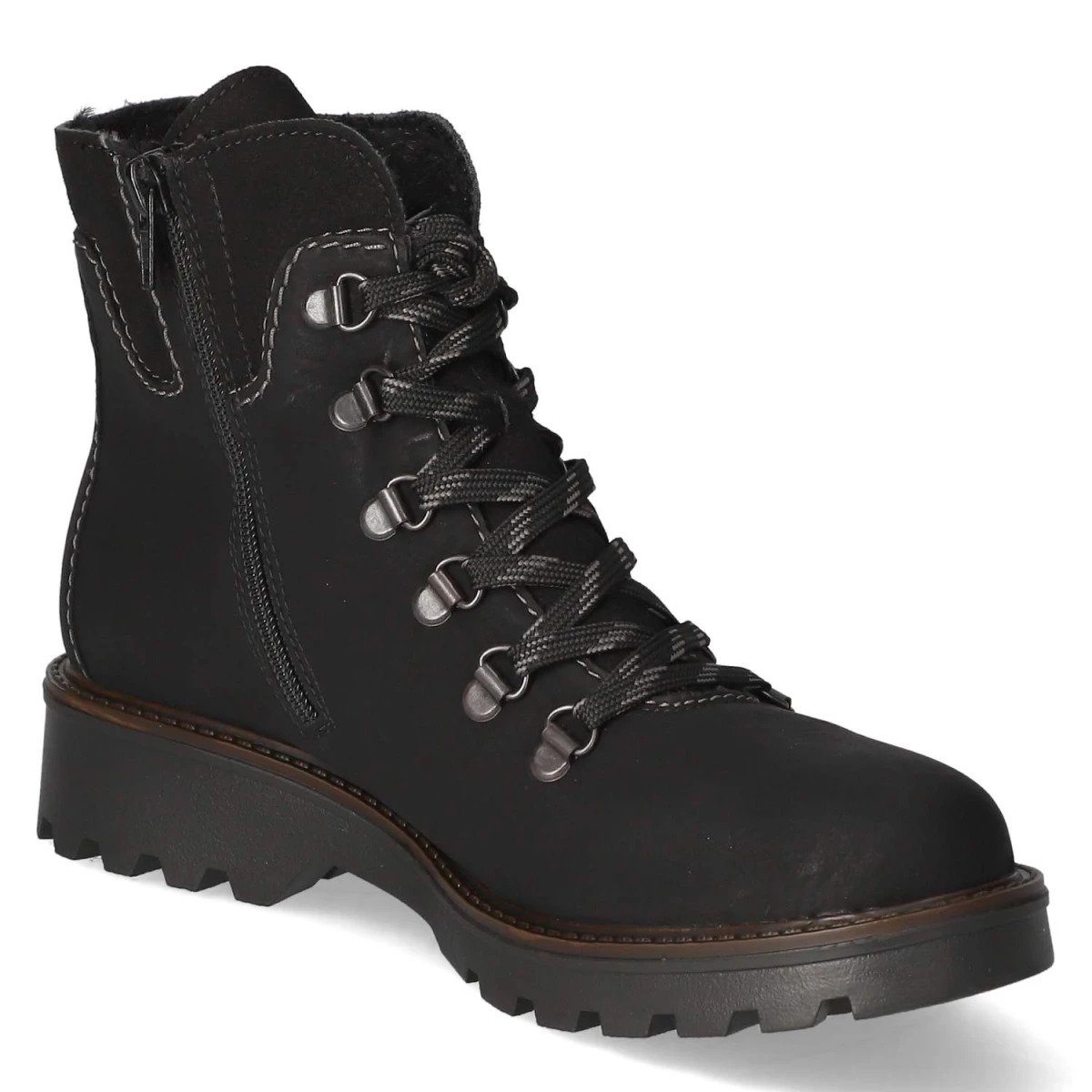 Schnürstiefeletten - SCHWARZ