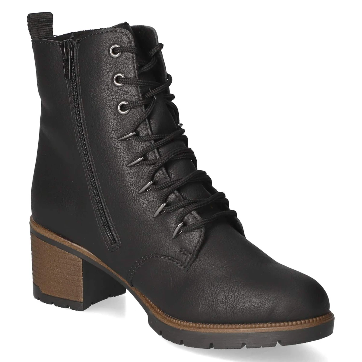 Schnürstiefeletten - SCHWARZ