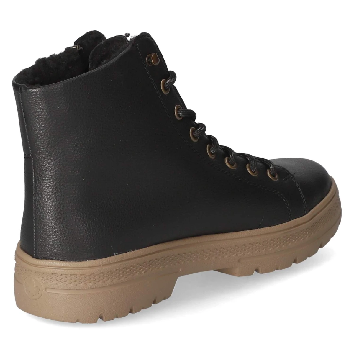 Schnürstiefeletten - schwarz