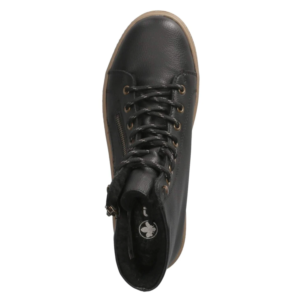 Schnürstiefeletten - schwarz