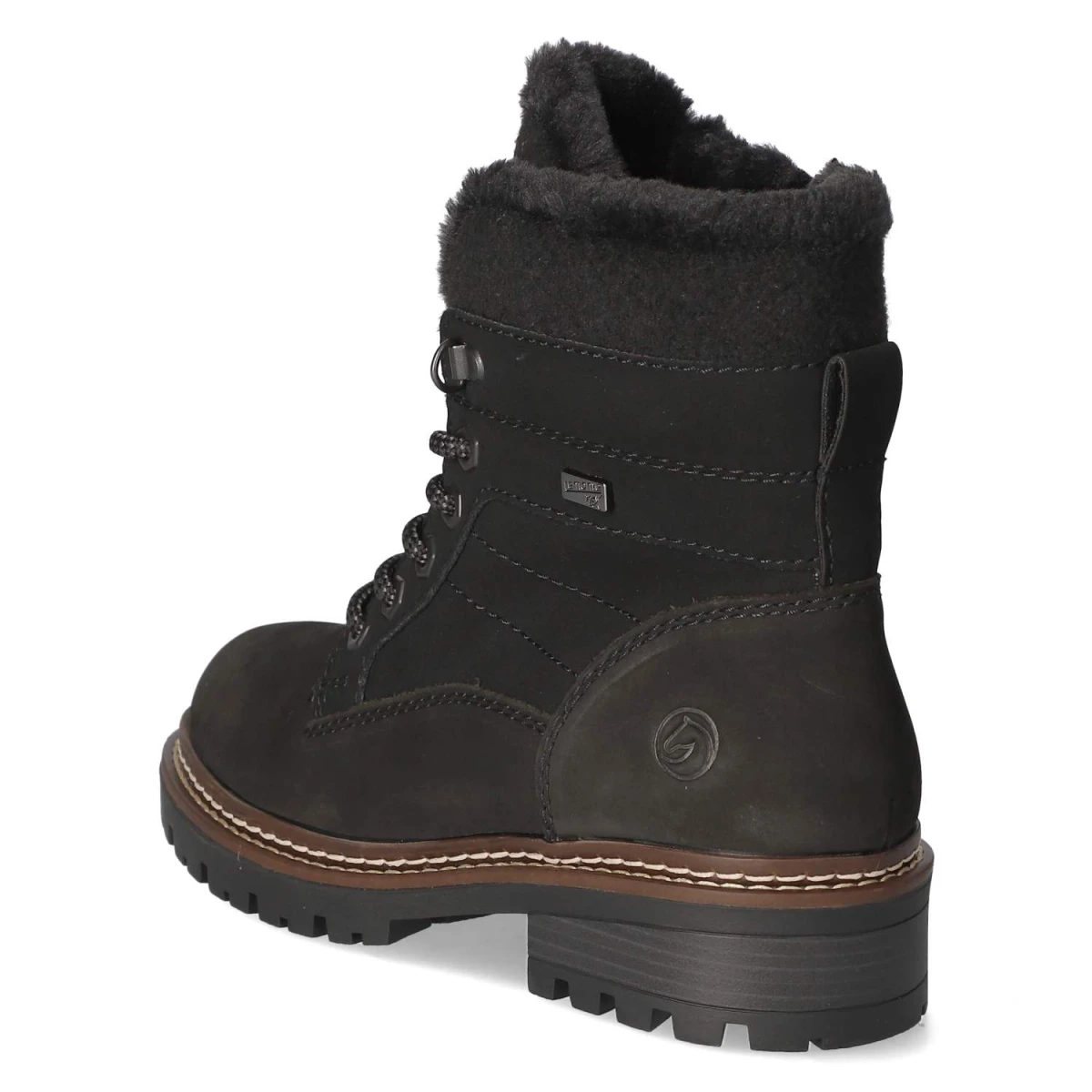 Schnürstiefeletten - schwarz