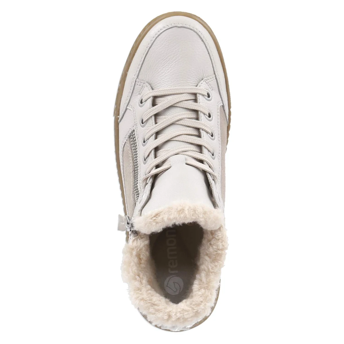 Schnürstiefeletten - weiss kombi