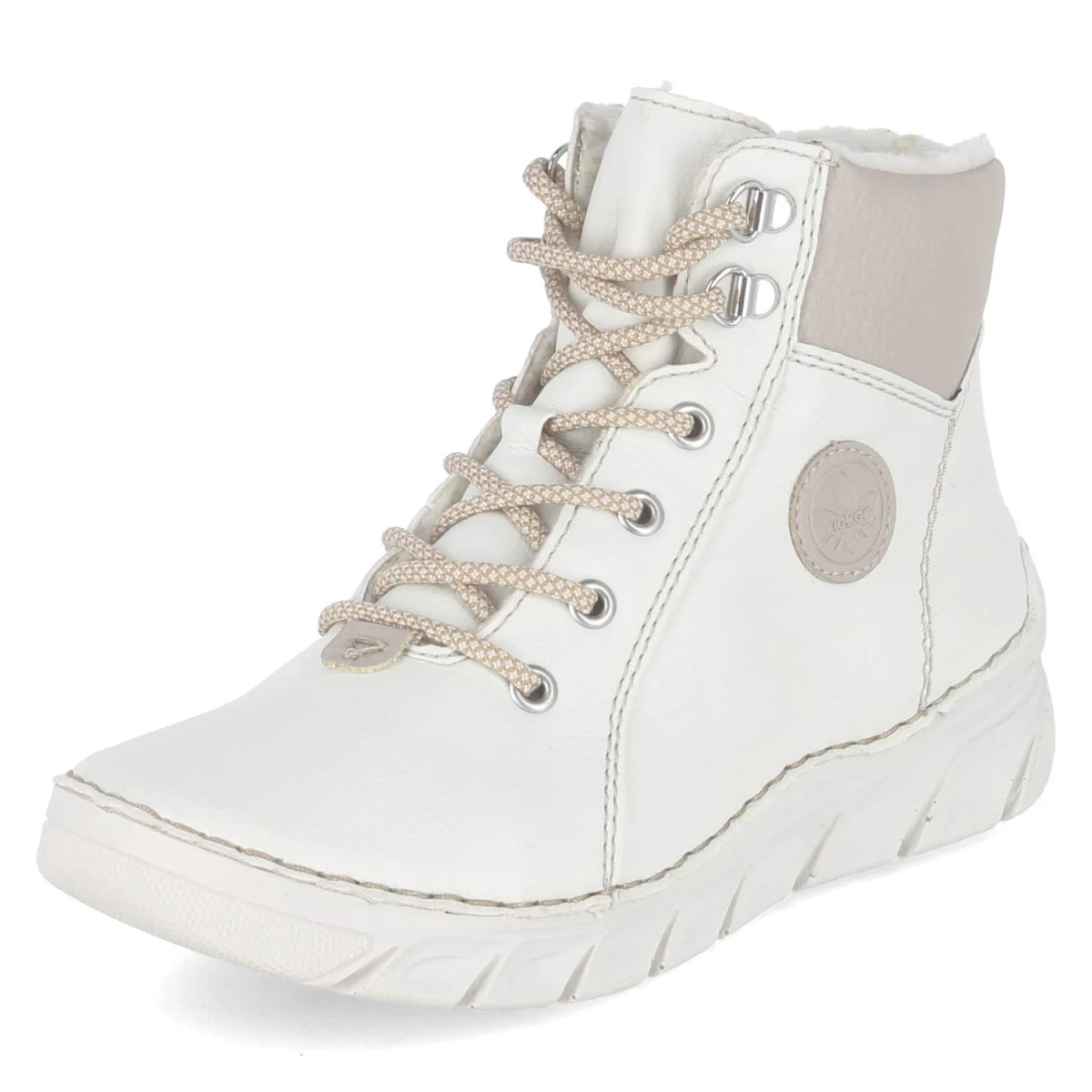 Schnürstiefeletten - weiss