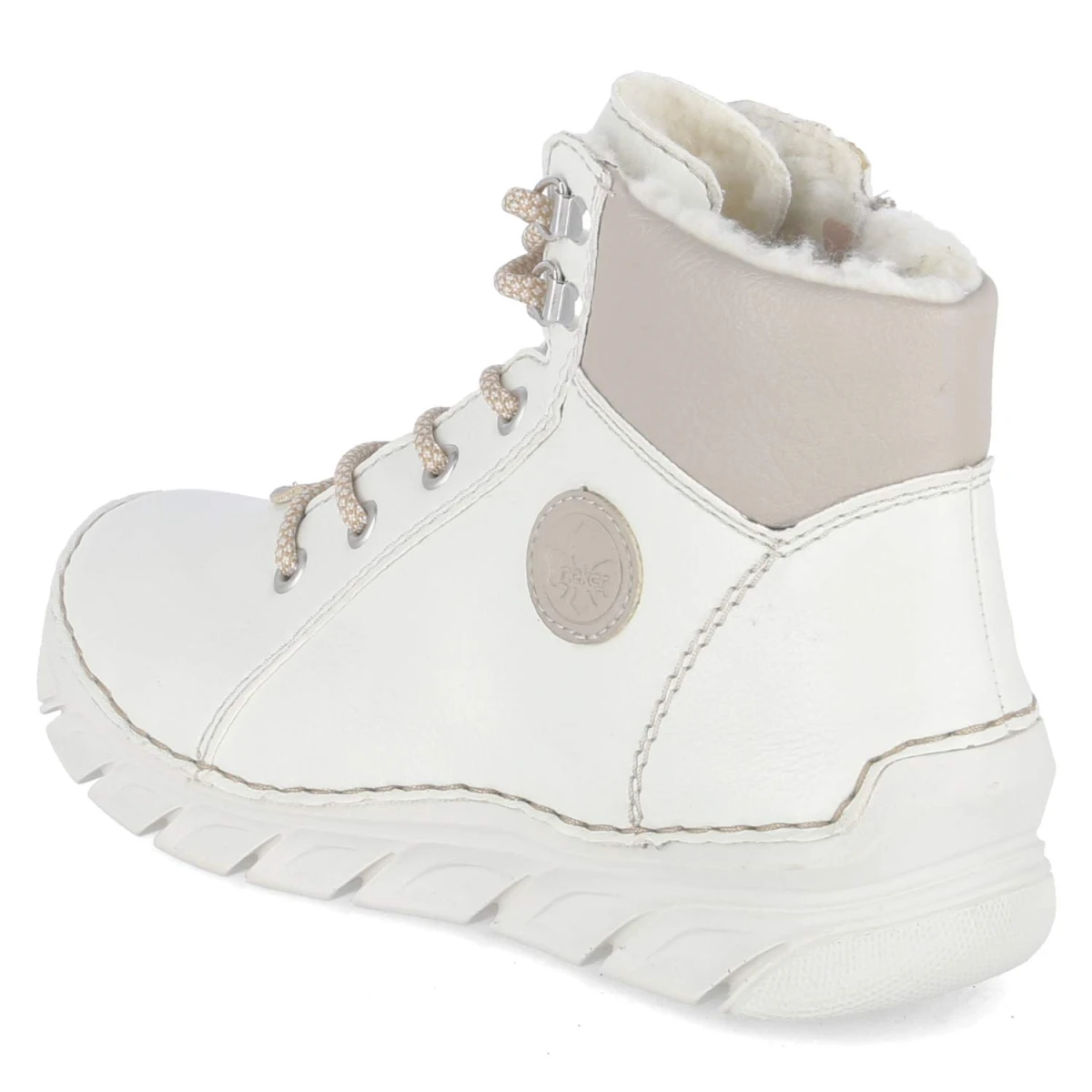 Schnürstiefeletten - weiss