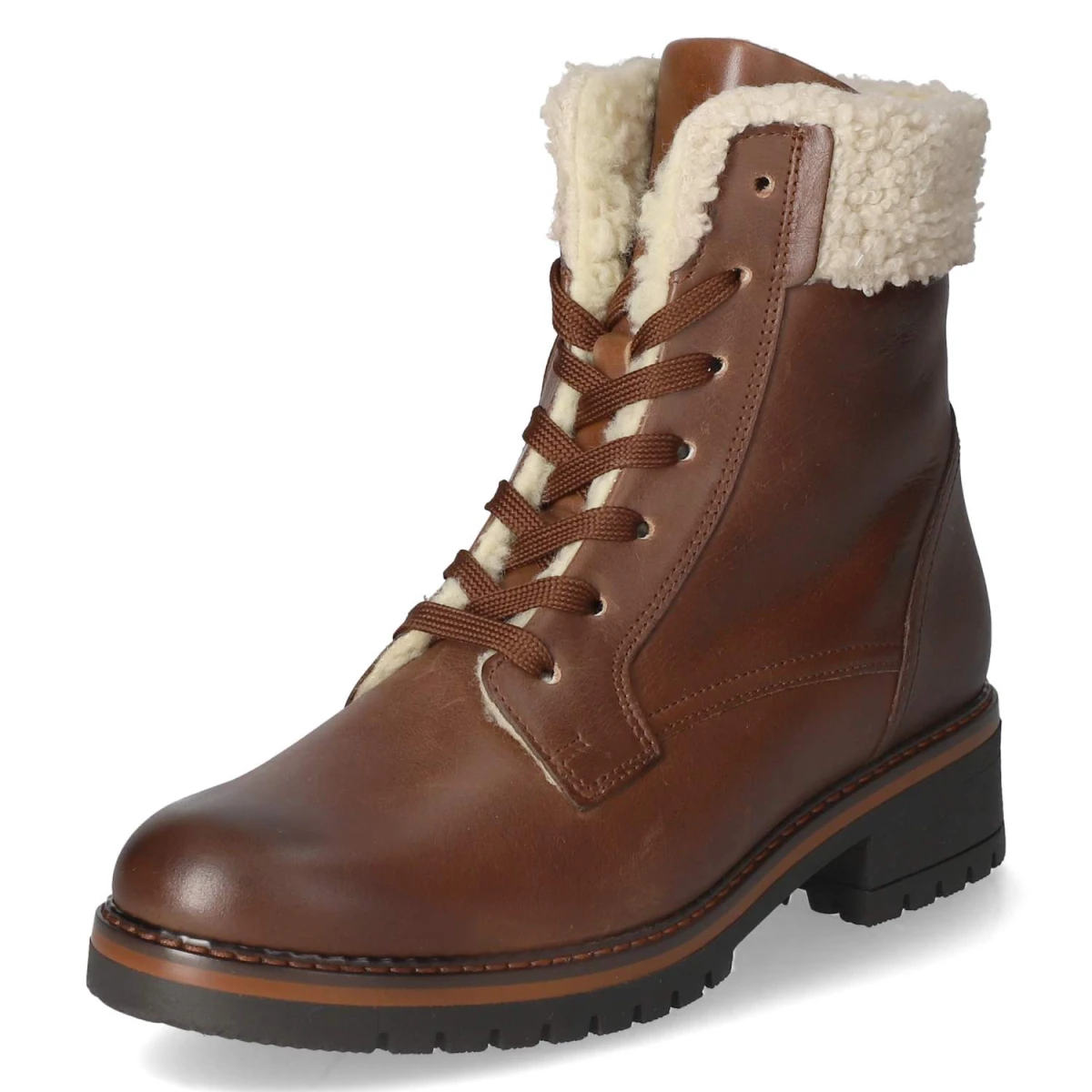 Schnürstiefeletten - peanut/EF (Webl.)