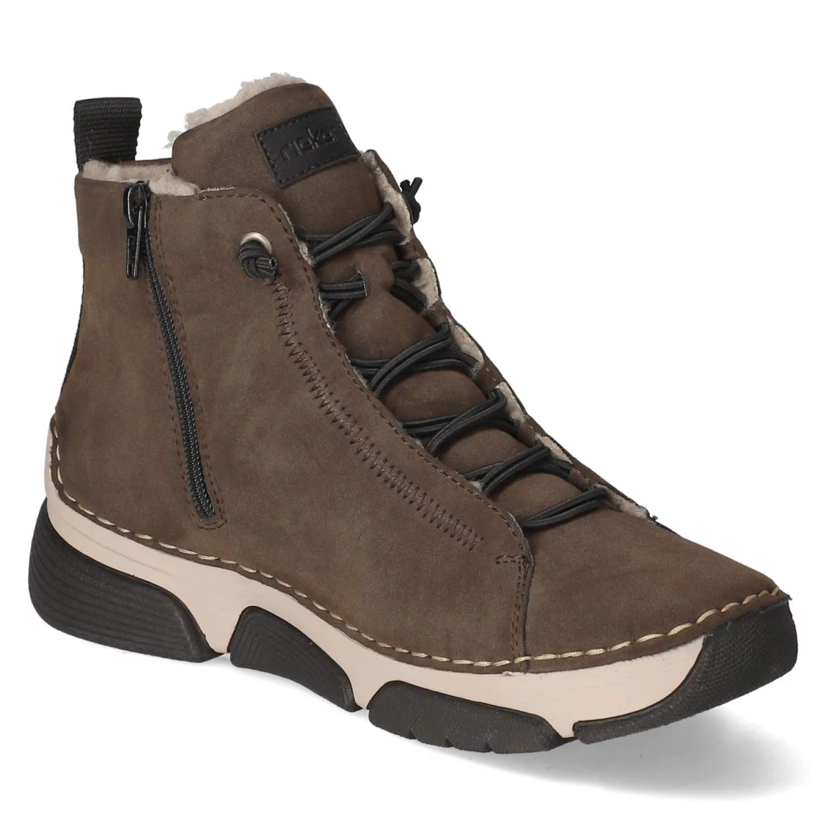 Schnürstiefeletten - braun
