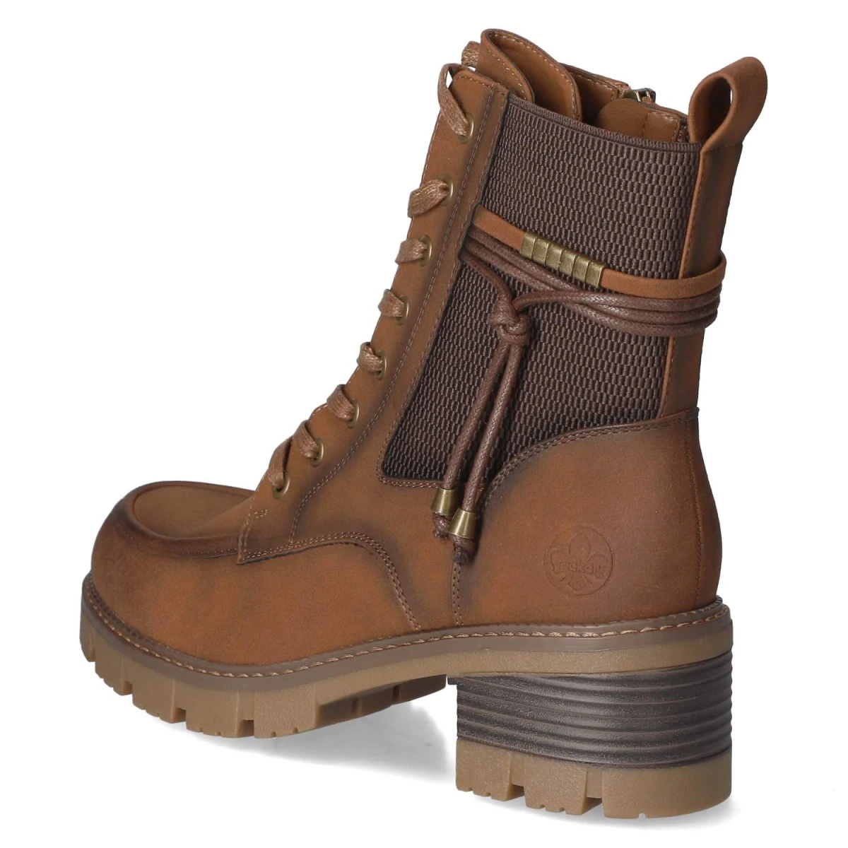 Schnürstiefeletten - BRAUN