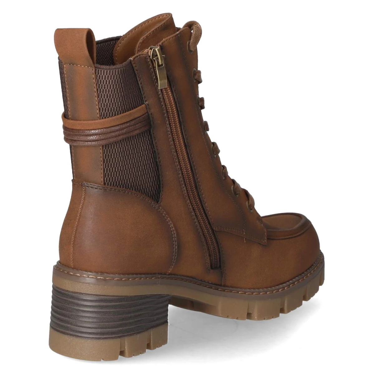 Schnürstiefeletten - BRAUN