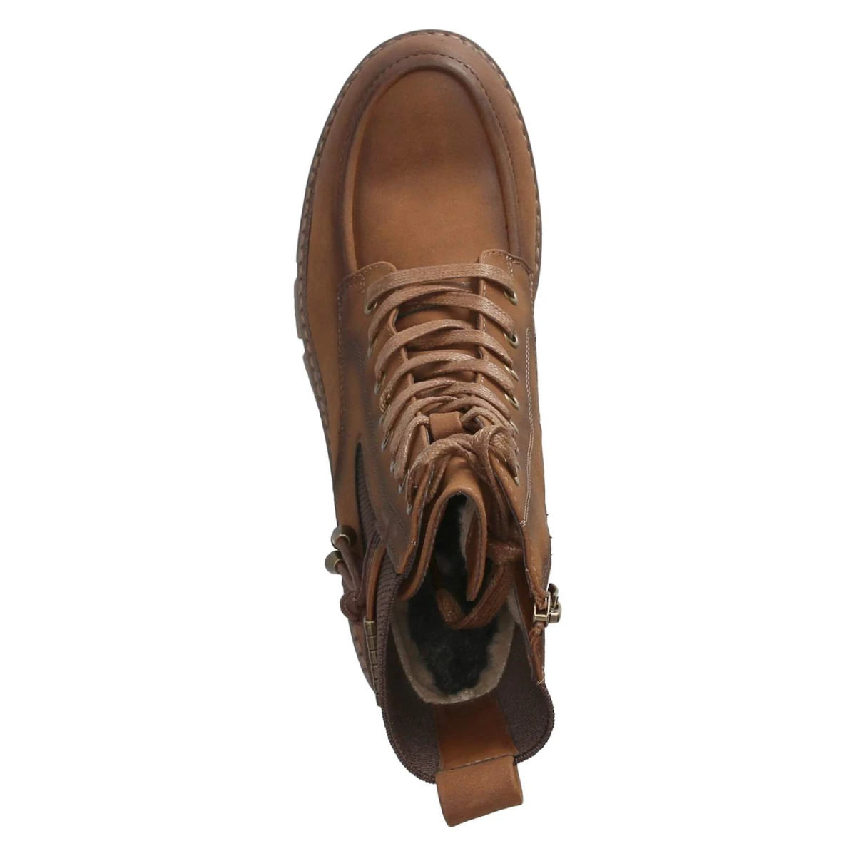 Schnürstiefeletten - BRAUN