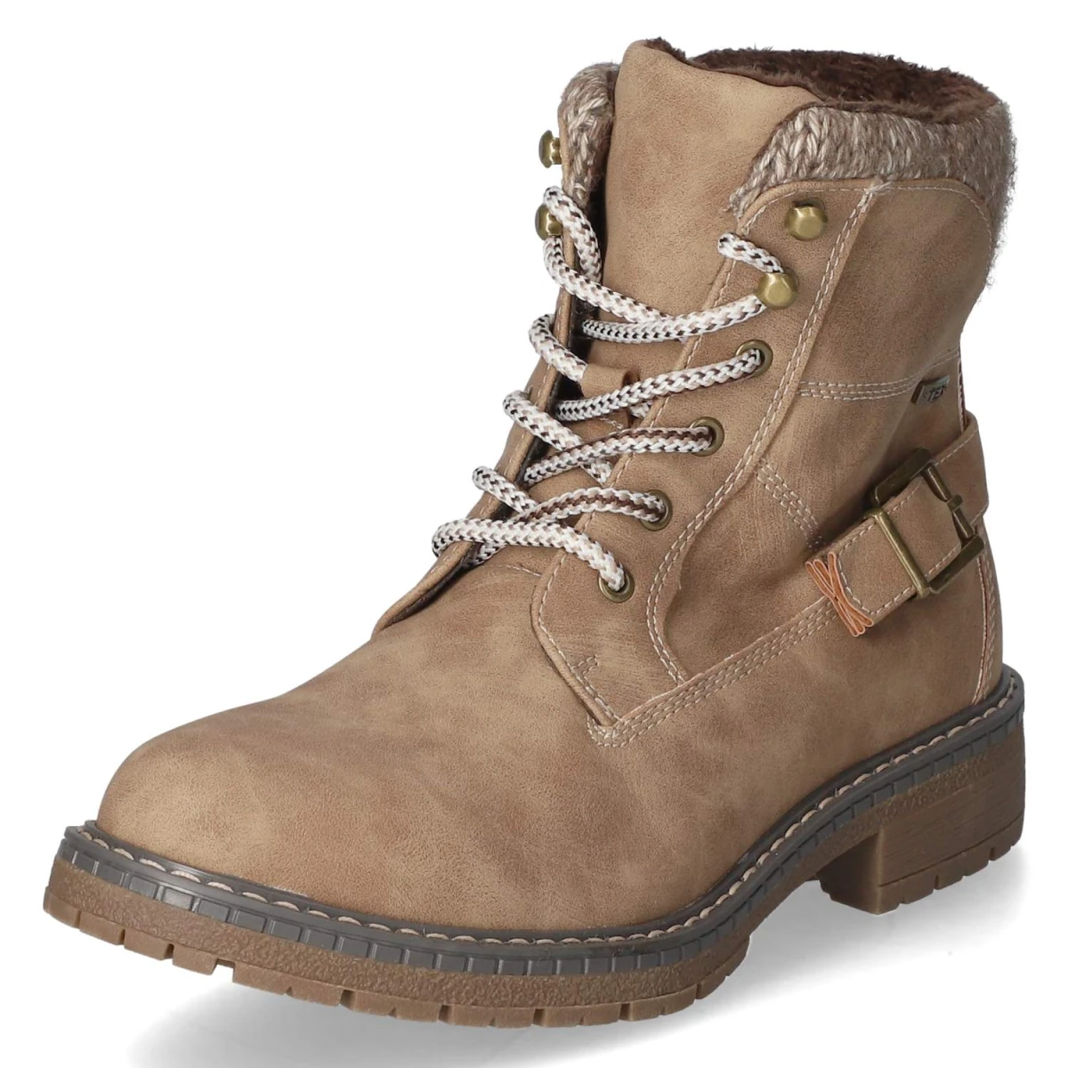 Schnürstiefeletten - taupe