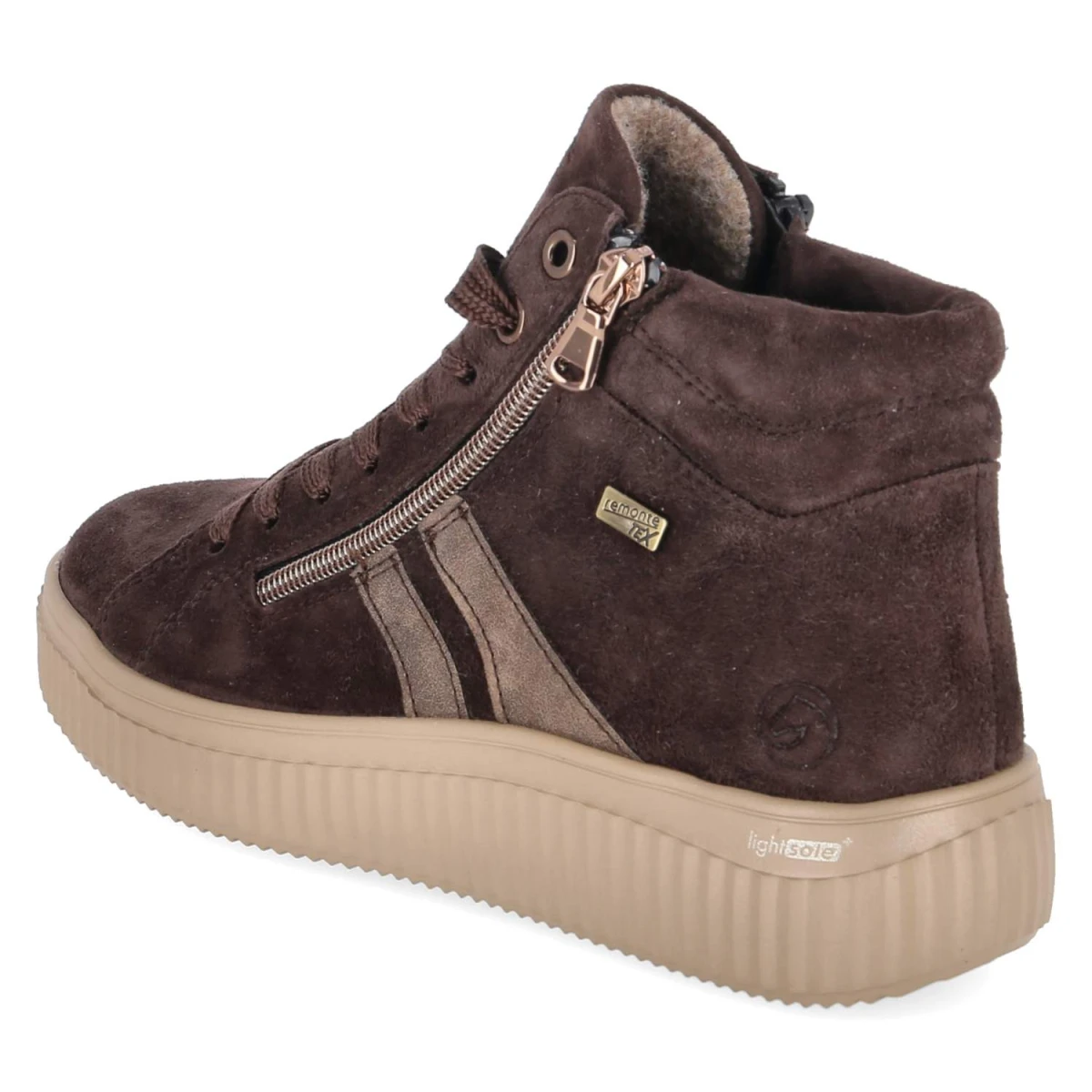 Schnürstiefeletten - braun kombi