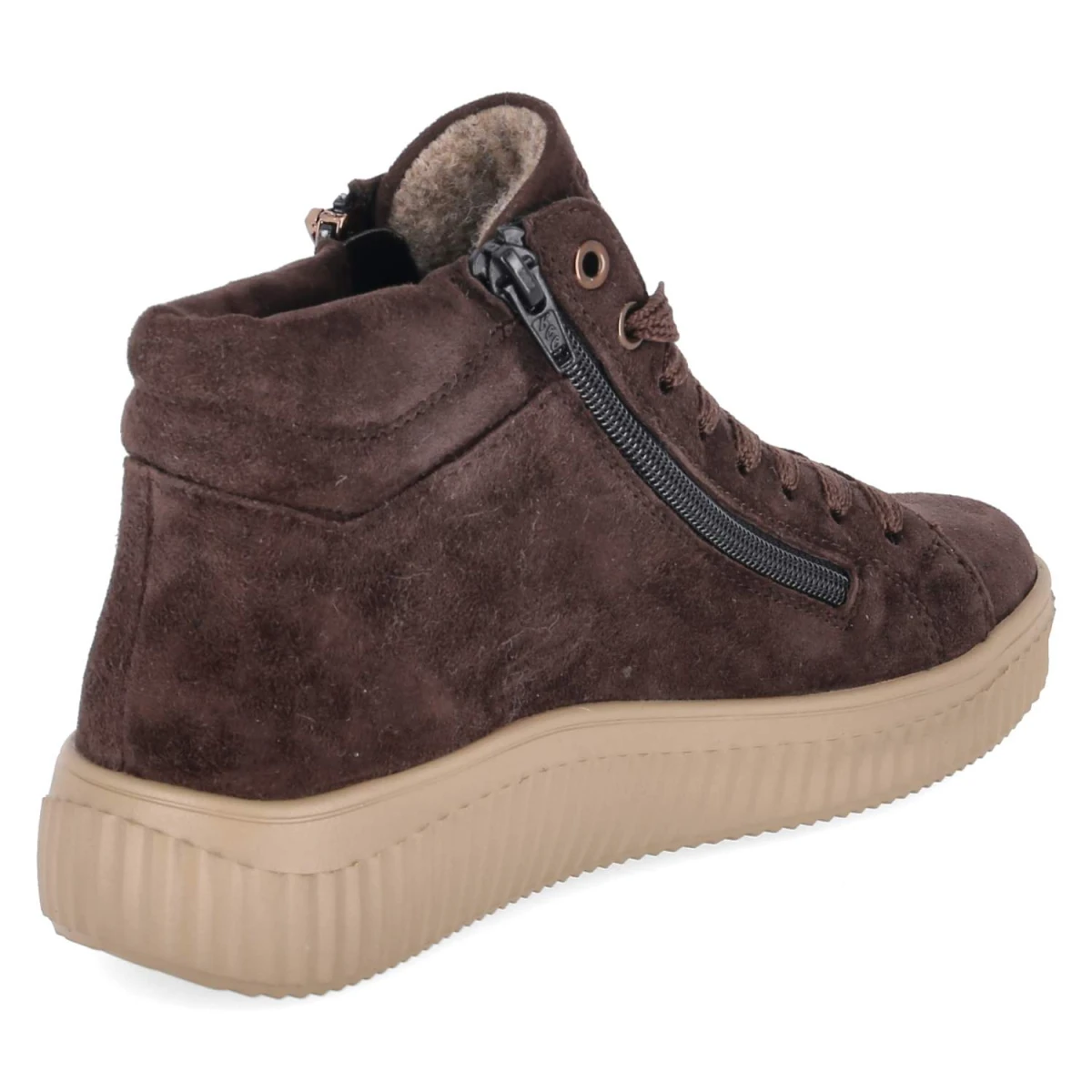 Schnürstiefeletten - braun kombi