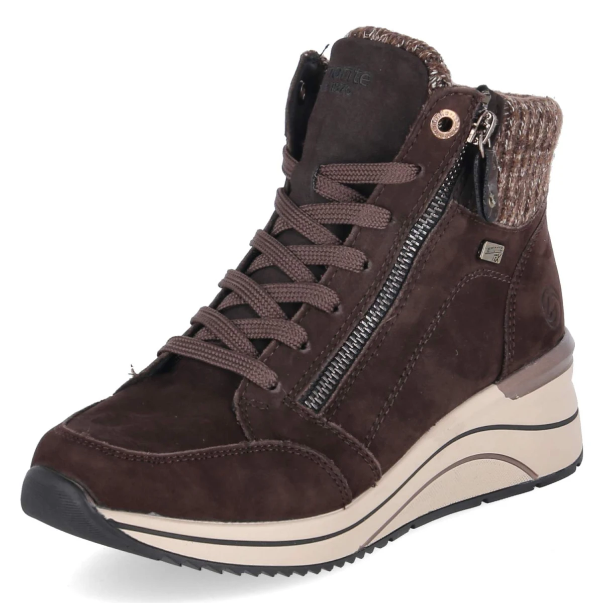 Schnürstiefeletten - braun kombi