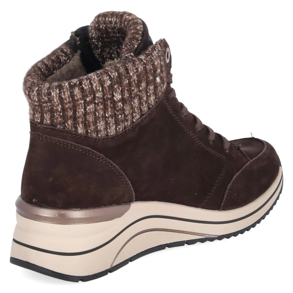 Schnürstiefeletten - braun kombi