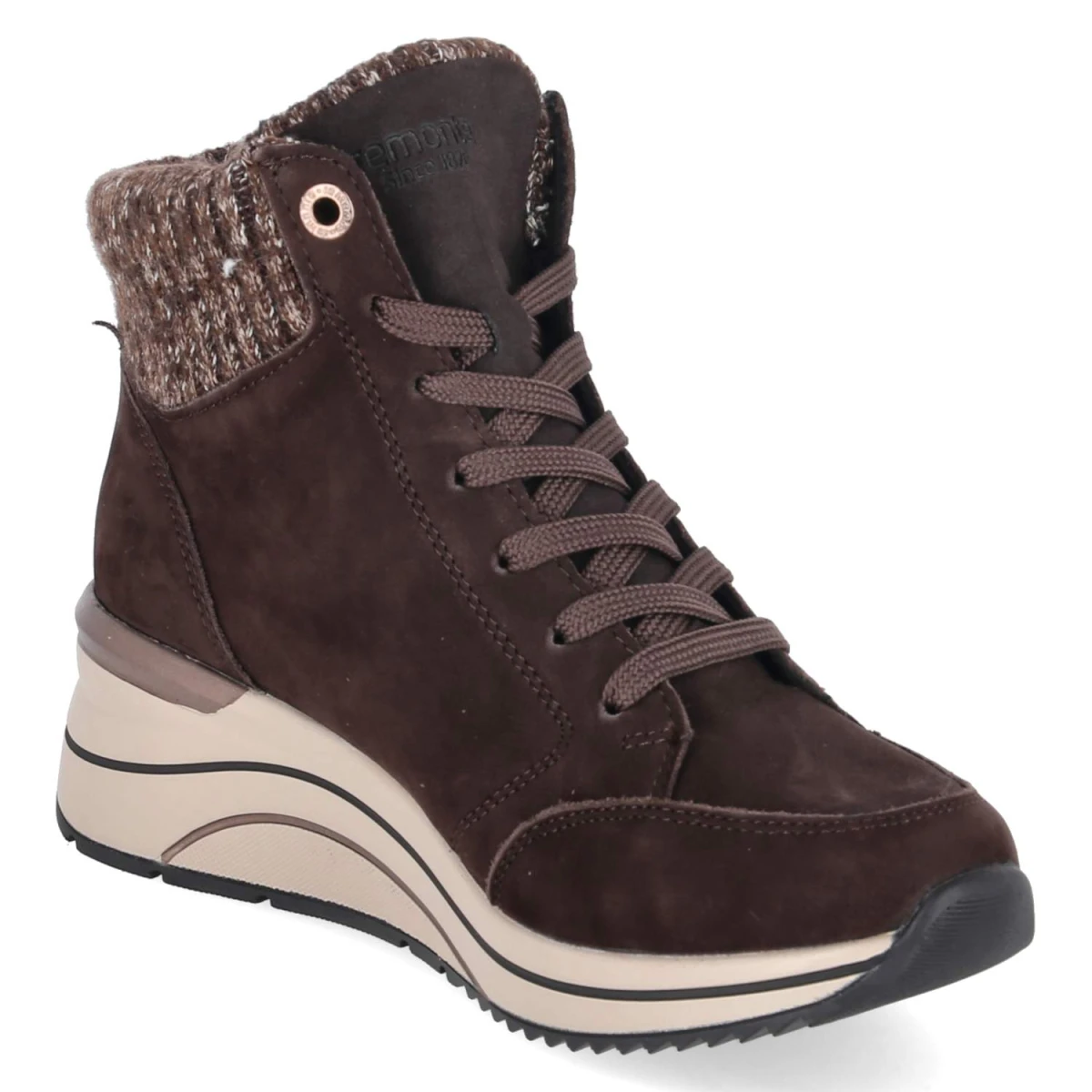 Schnürstiefeletten - braun kombi