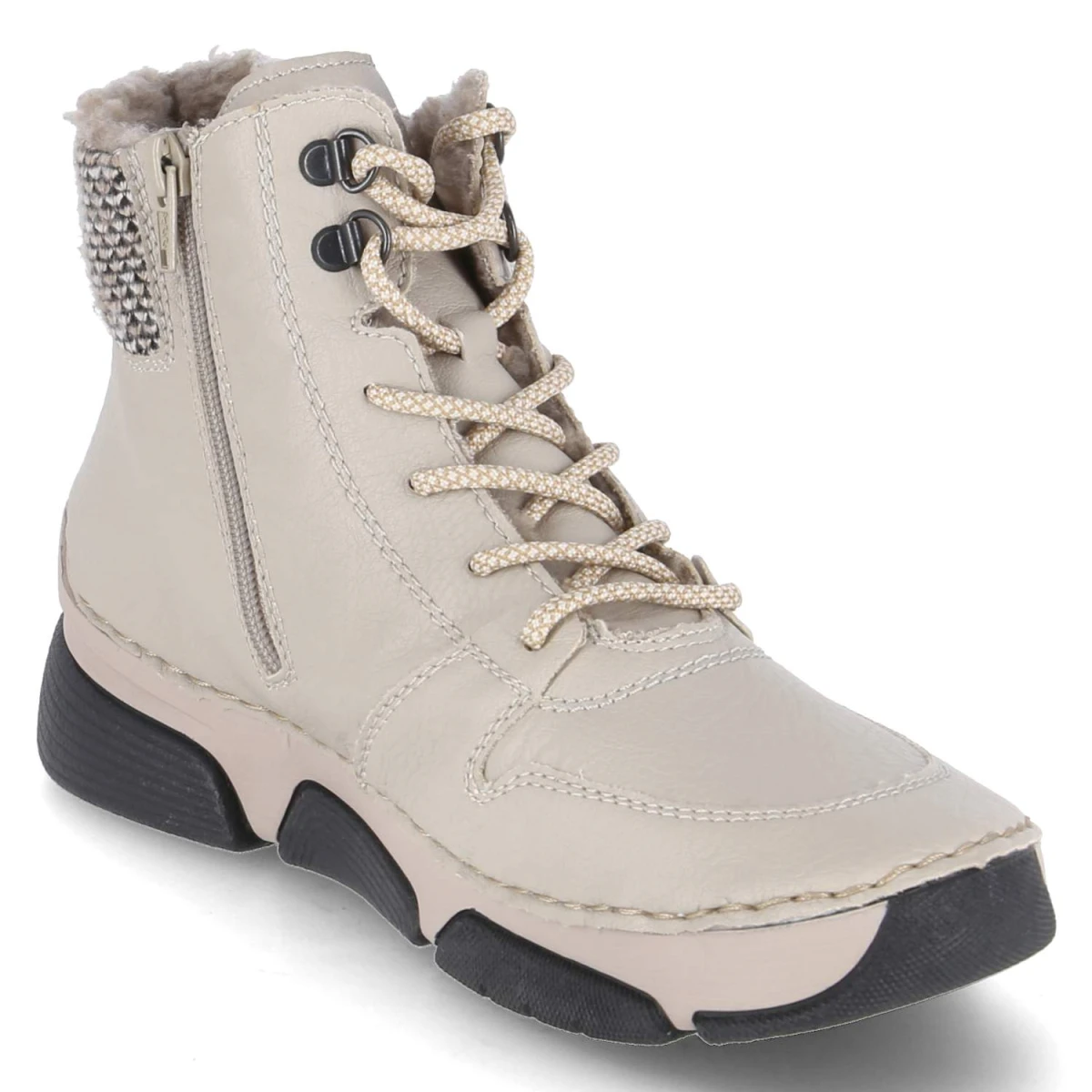 Schnürstiefeletten - BEIGE