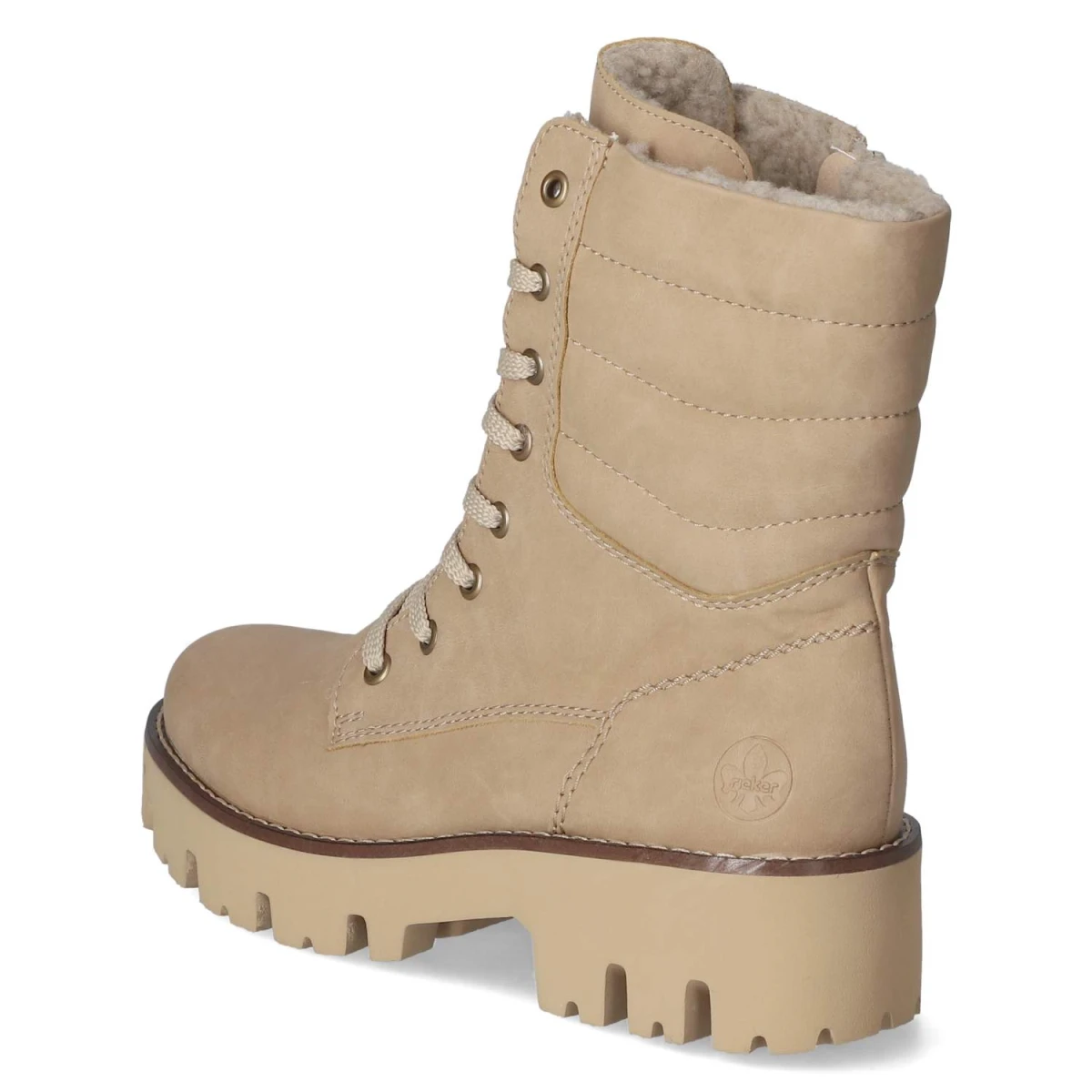 Schnürstiefel - beige