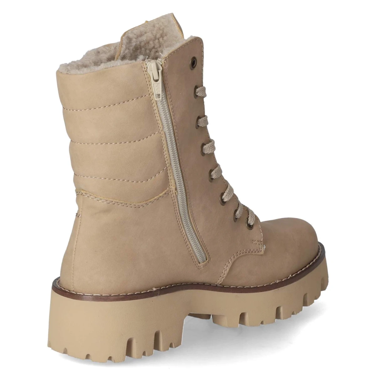 Schnürstiefel - beige