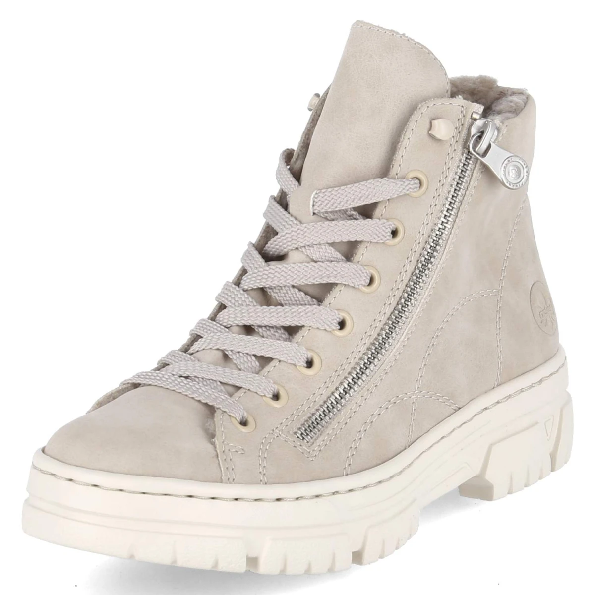 Schnürstiefeletten - beige