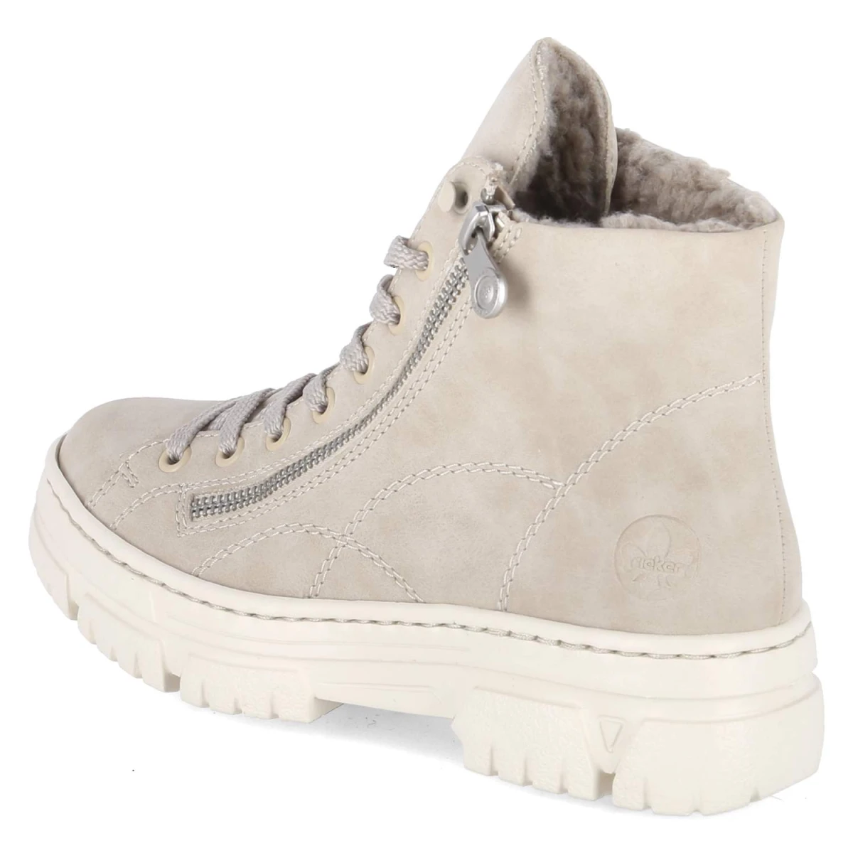 Schnürstiefeletten - beige