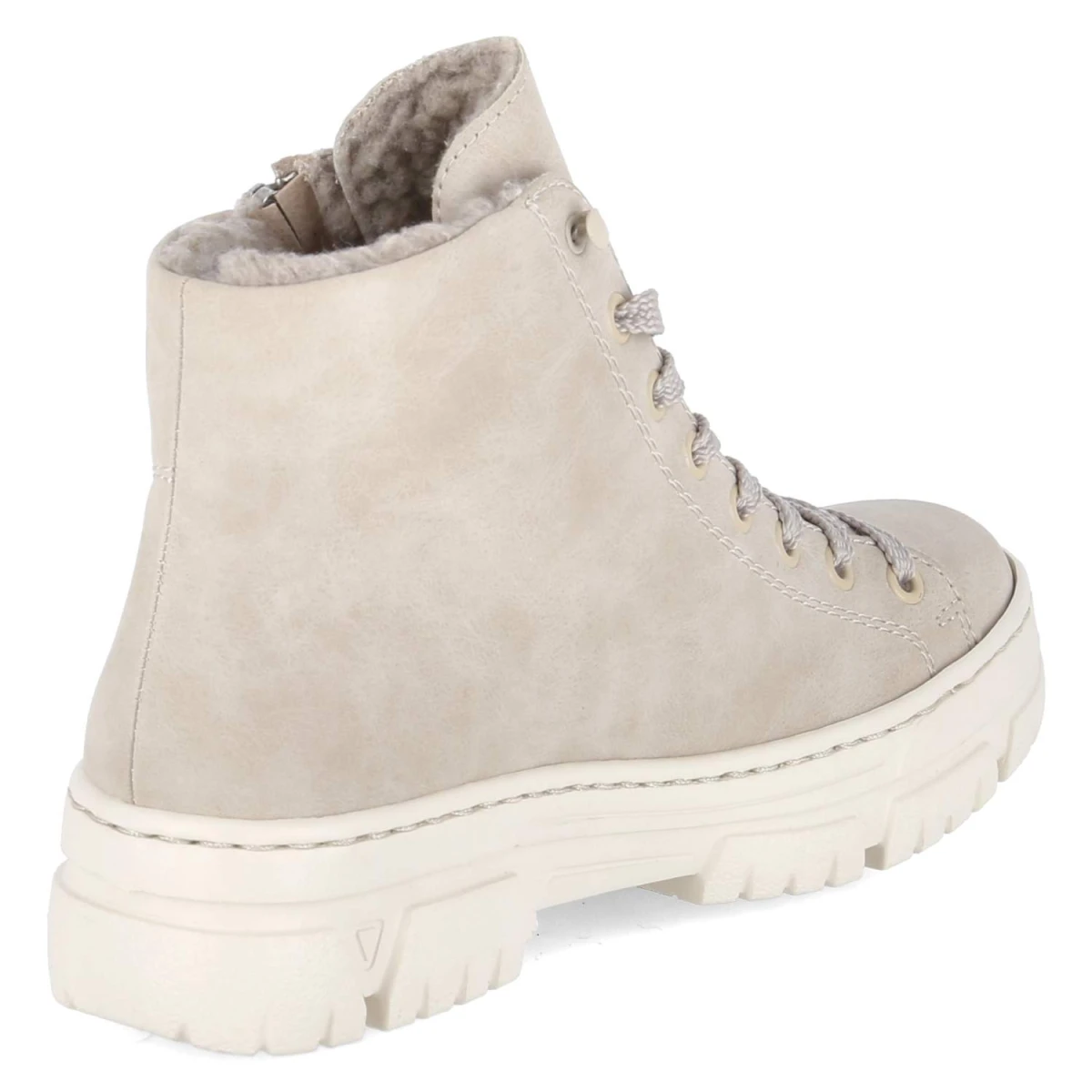 Schnürstiefeletten - beige