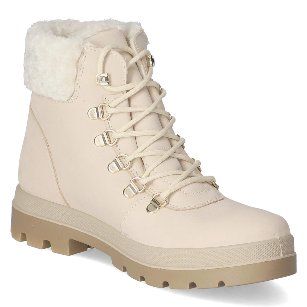 Schnürstiefeletten - panna
