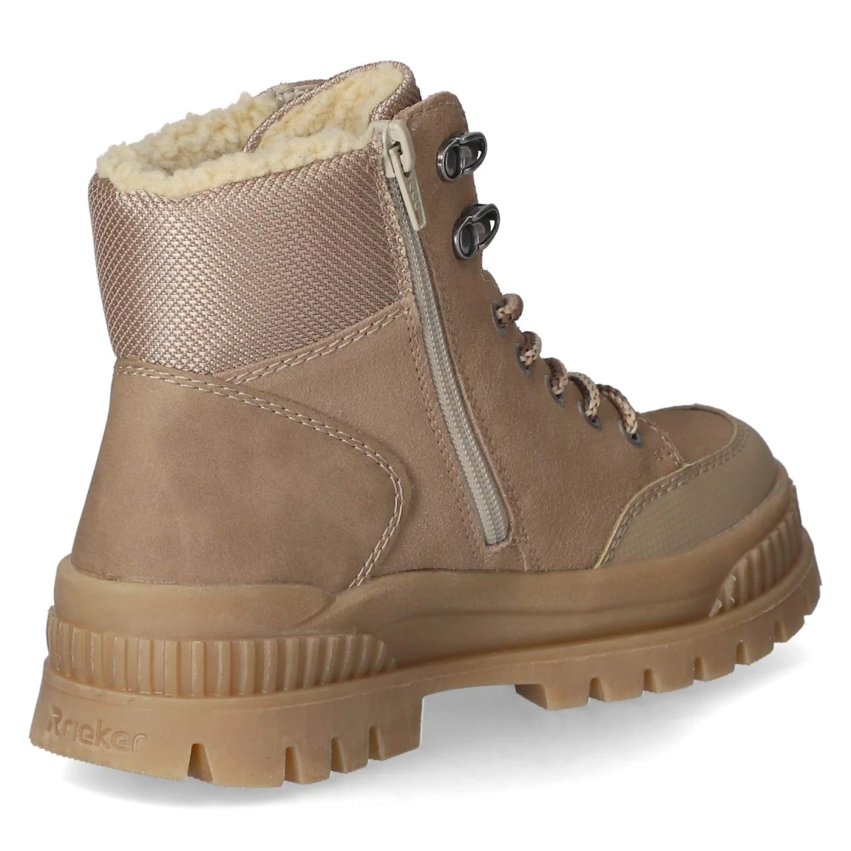 Schnürstiefeletten - beige