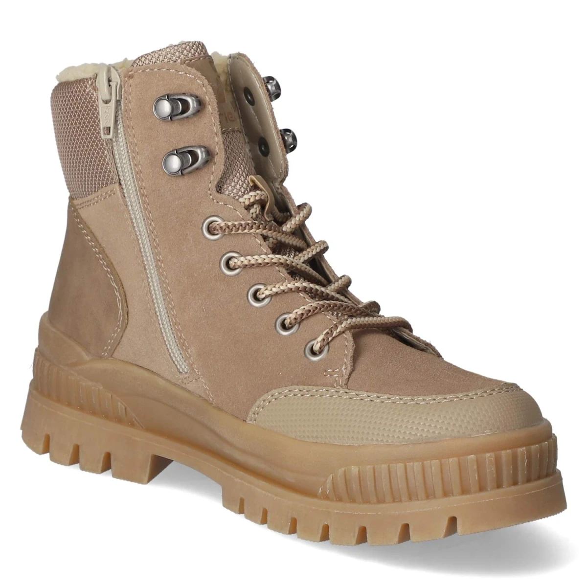 Schnürstiefeletten - BEIGE